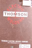 Thomson-Thomson 40KVA, Shell Base Plate Welder, Operation & Maintenance Manual Year 1969-40 KVA-02